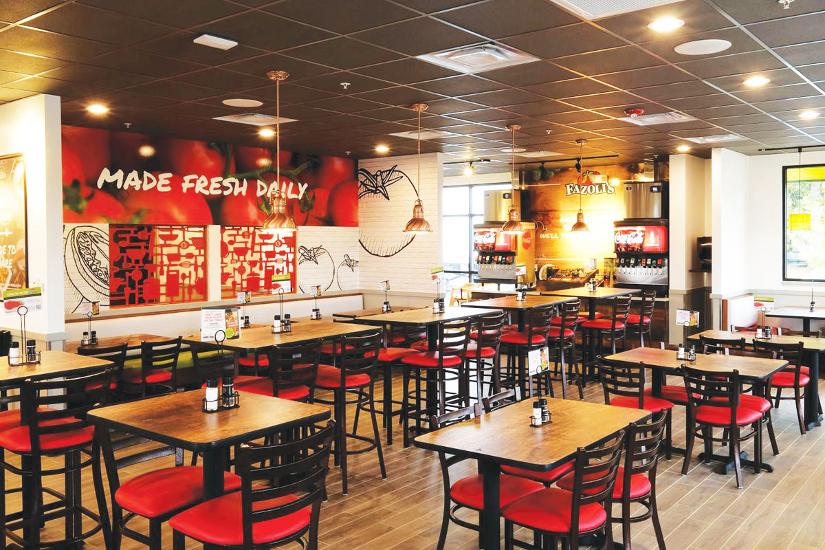 Interior of Fazoli's Restaurant