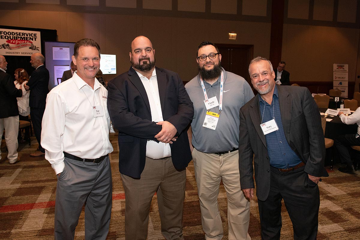 Paul Glowacki, Duffy’s-AIS, Dan Dibeler (Young Lion Winner), K&D Factory Service; Charlie Bruno, Duffy’s-AIS; Gary Potvin, Pine Tree Food Equipment.