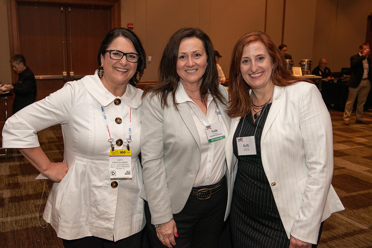Cathy Ellickson, PRIDE Centric Resources; Faith Osborn, Continental Refrigerator; Kelly Cain, SEFA LLC.