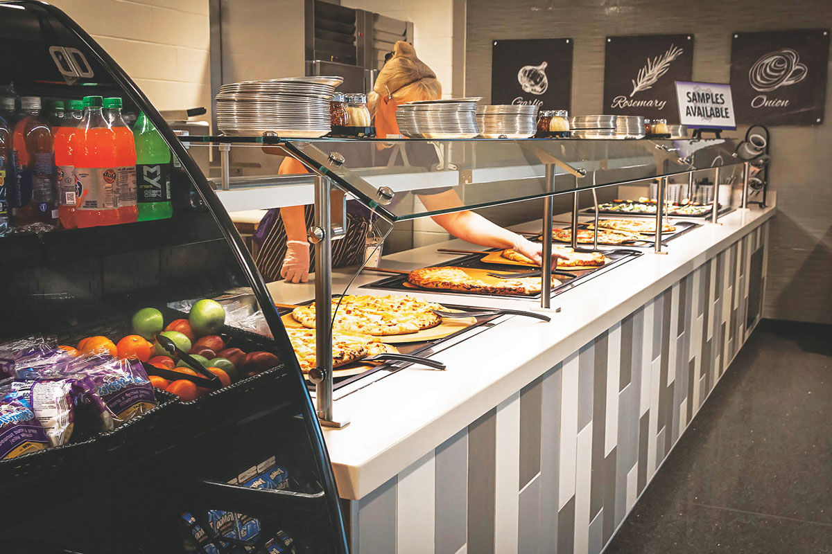 Brownsburg High School Cafe Pizza Cutter Station