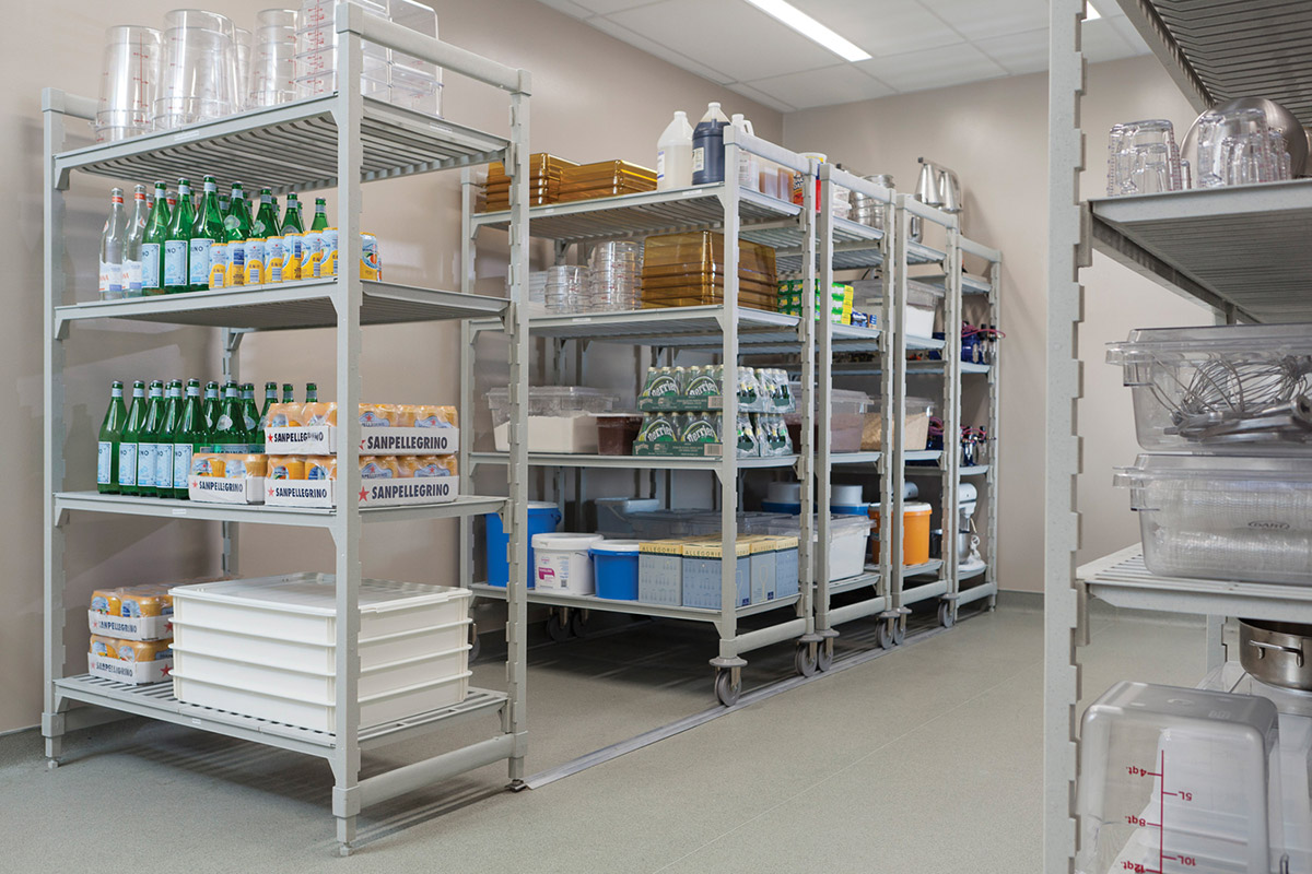 Track Shelving With Antimicrobrial Protection