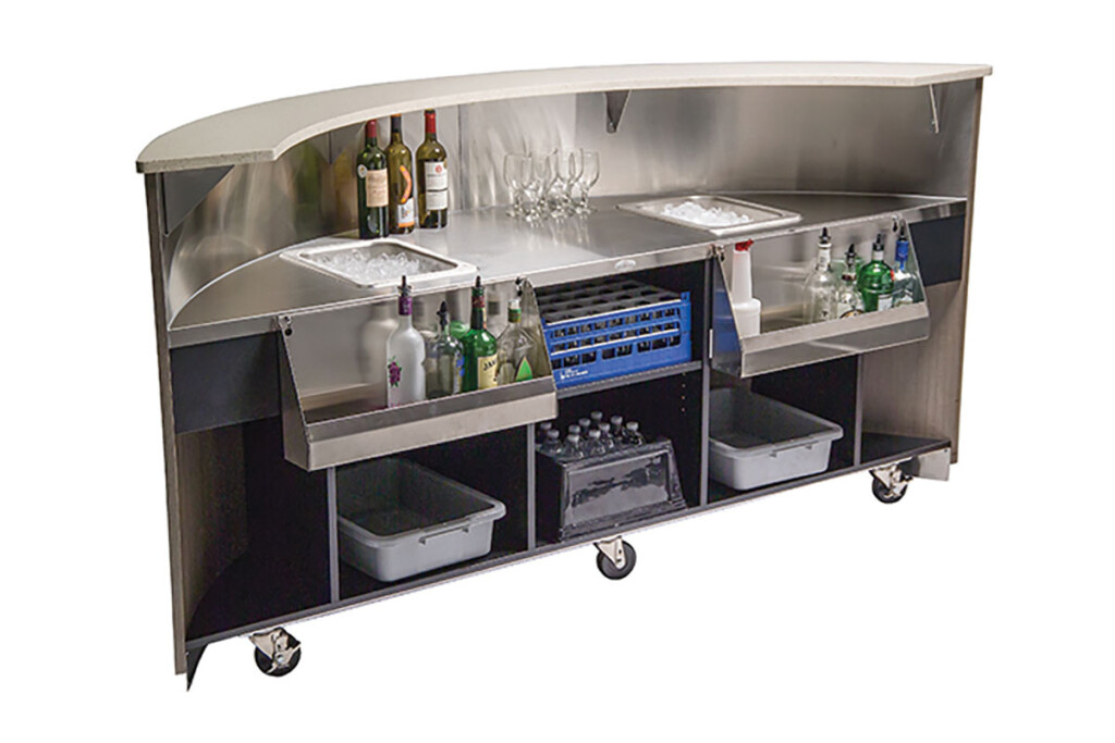 Portable Mini Bar on Wheels - Great for Mobile Bartenders - Light & Mobile