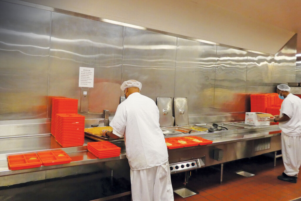 At River North Correctional Center in Independence, Va., staff members prepare meals.