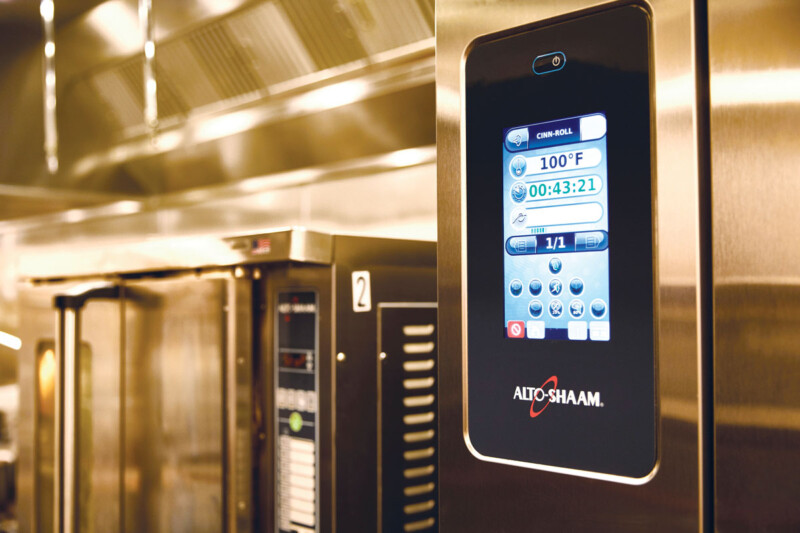 Smart equipment, such as combi ovens, with programmable features can store recipes, so all it takes is the push of a button to prepare foods. Courtesy of Alto-Shaam.