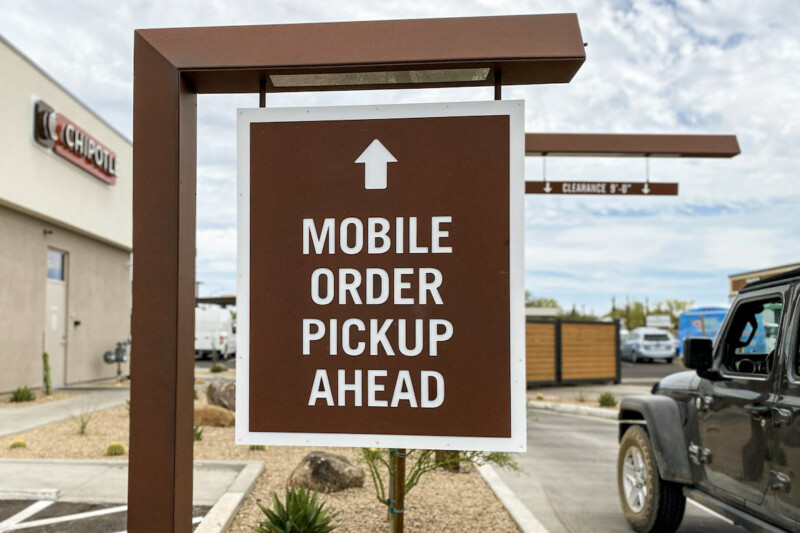 Chipotle Chipotlanes Mobile Order Pickup Sign