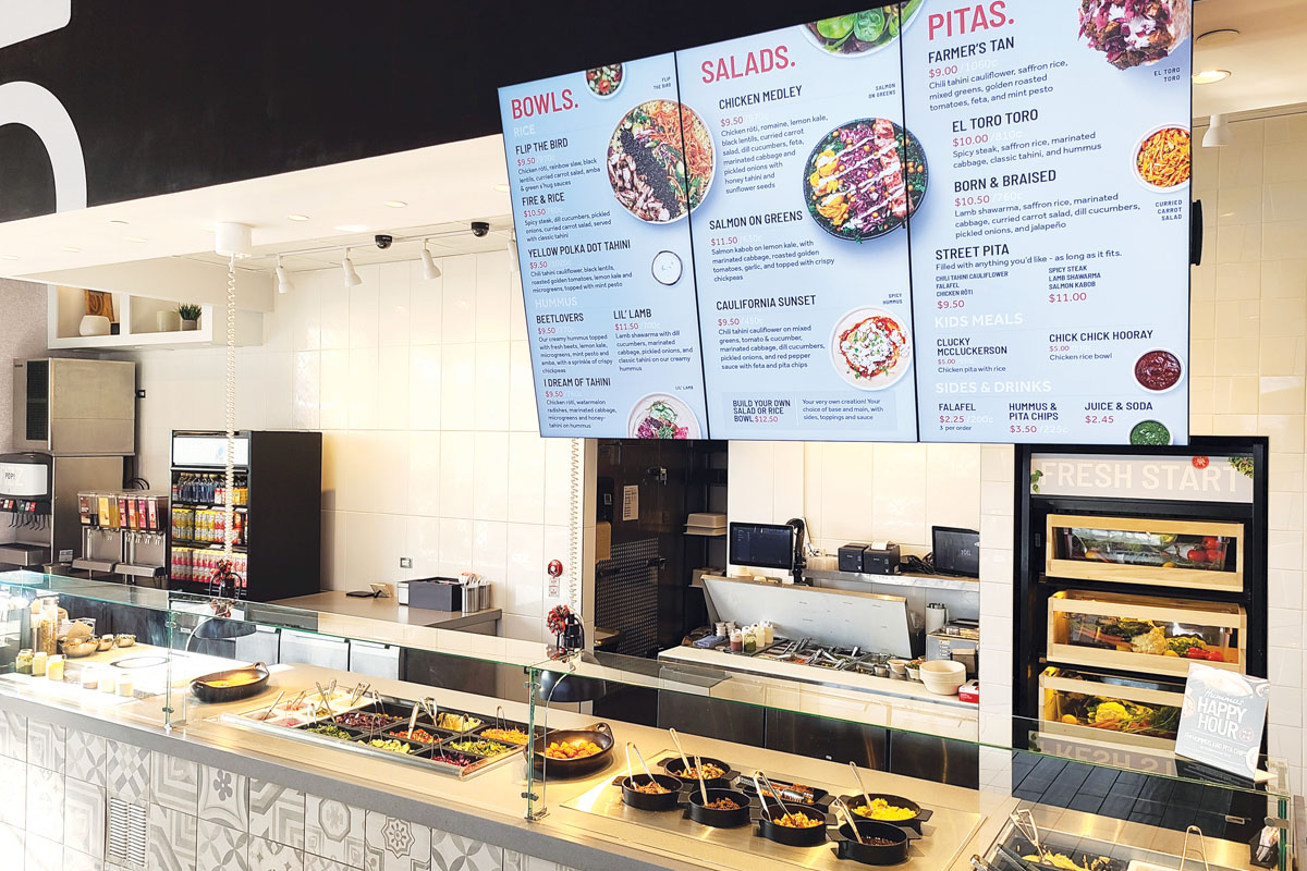  New digital menu boards 