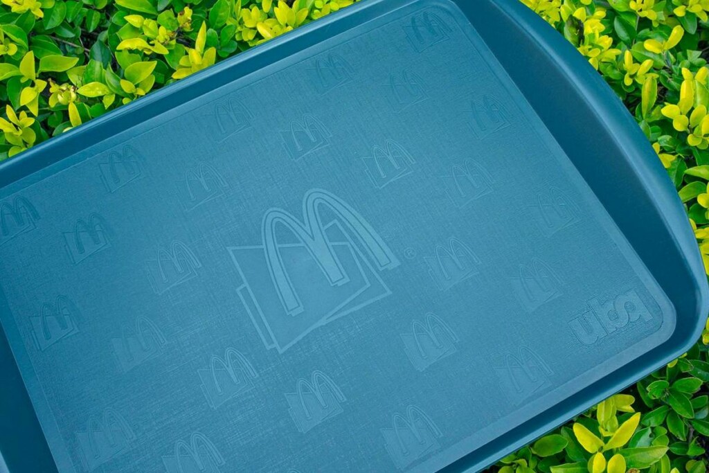 McDTray copy Thousands of trays made of organic waste are to roll out across Brazil in 2021, replacing plastic-based models. Photo Courtesy of McDonald's Brazil