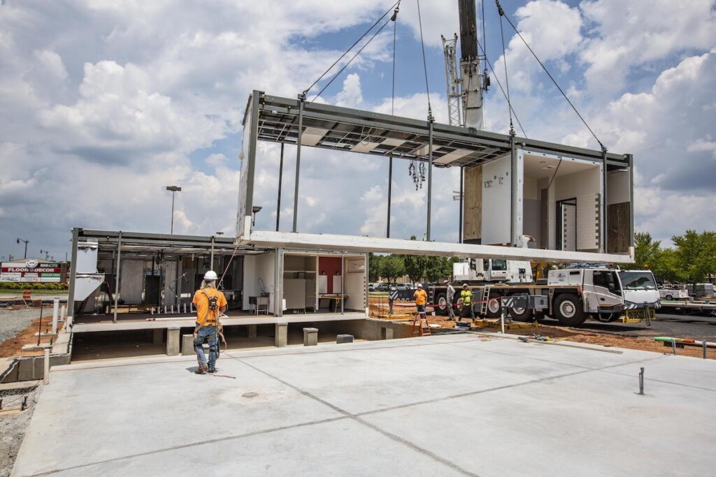 Chick-fil-A's modular construction process improves efficiency. Courtesy of Chick-fil-A.