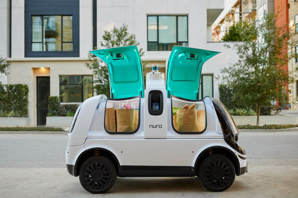 Nuro's R2 is among the unmanned delivery vehicles created by the California-based company. Photo Courtesy of Nuro