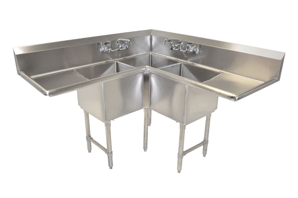 For operators looking to conserve space, a sink that fits into corners can help reduce the overall footprint of the equipment. Courtesy of BK Resources.