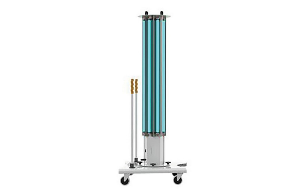 XtraLight’s high-power, mobile UV-C system is made for treating and disinfecting large communal spaces in under 20 minutes. The unit comes with protective gear and signage for safe operation. XtraLight / xtralight.com
