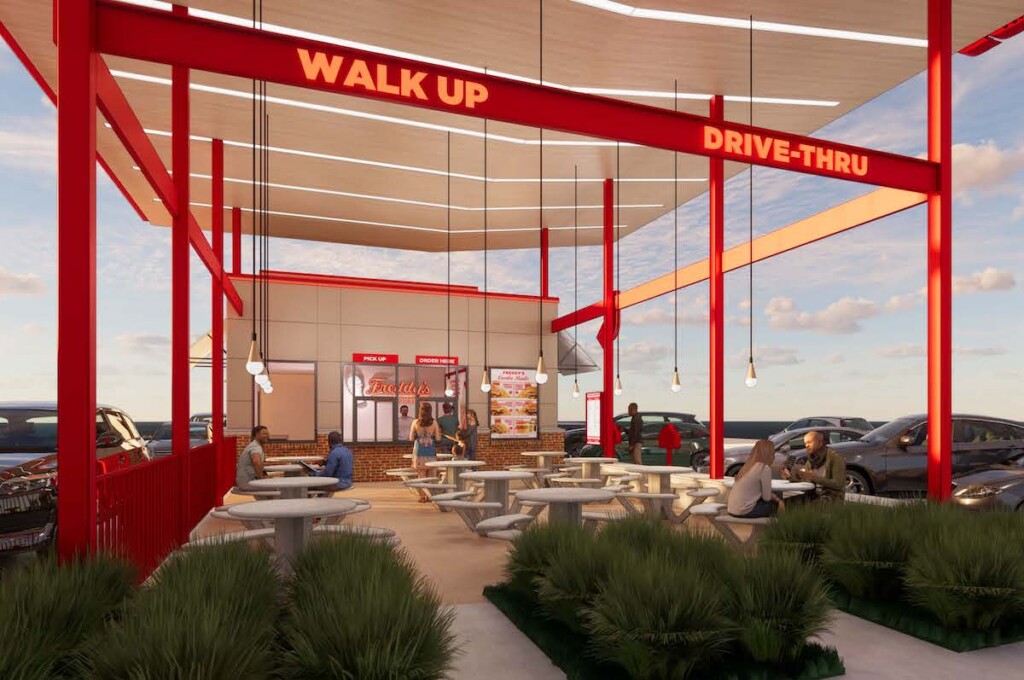 Freddy's first of its kind prototype is set to debut in Salina, Kan., this August. Rendering Courtesy of Freddy's