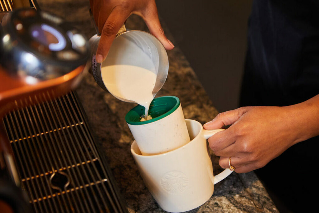 Baristas will ensure a contactless process as reusable cups return.