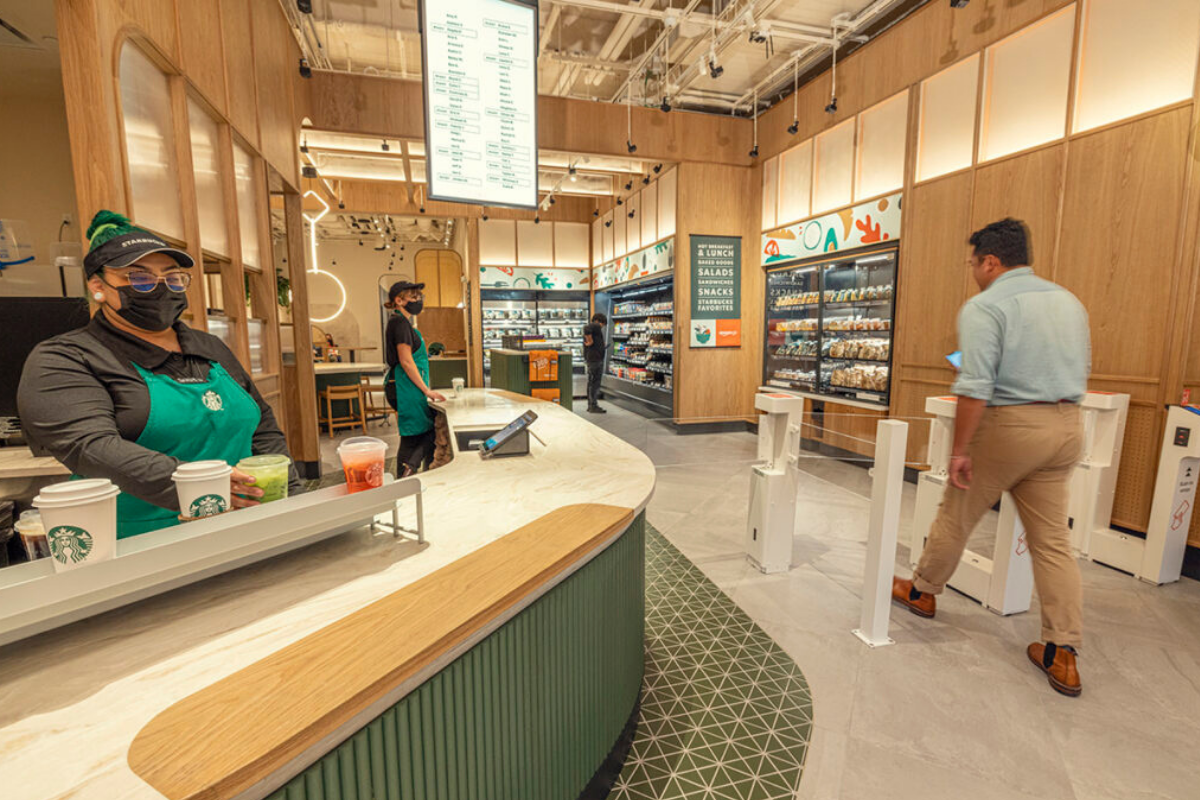 Starbucks Blends Pickup Concept With Just Walk Out Tech in New Store