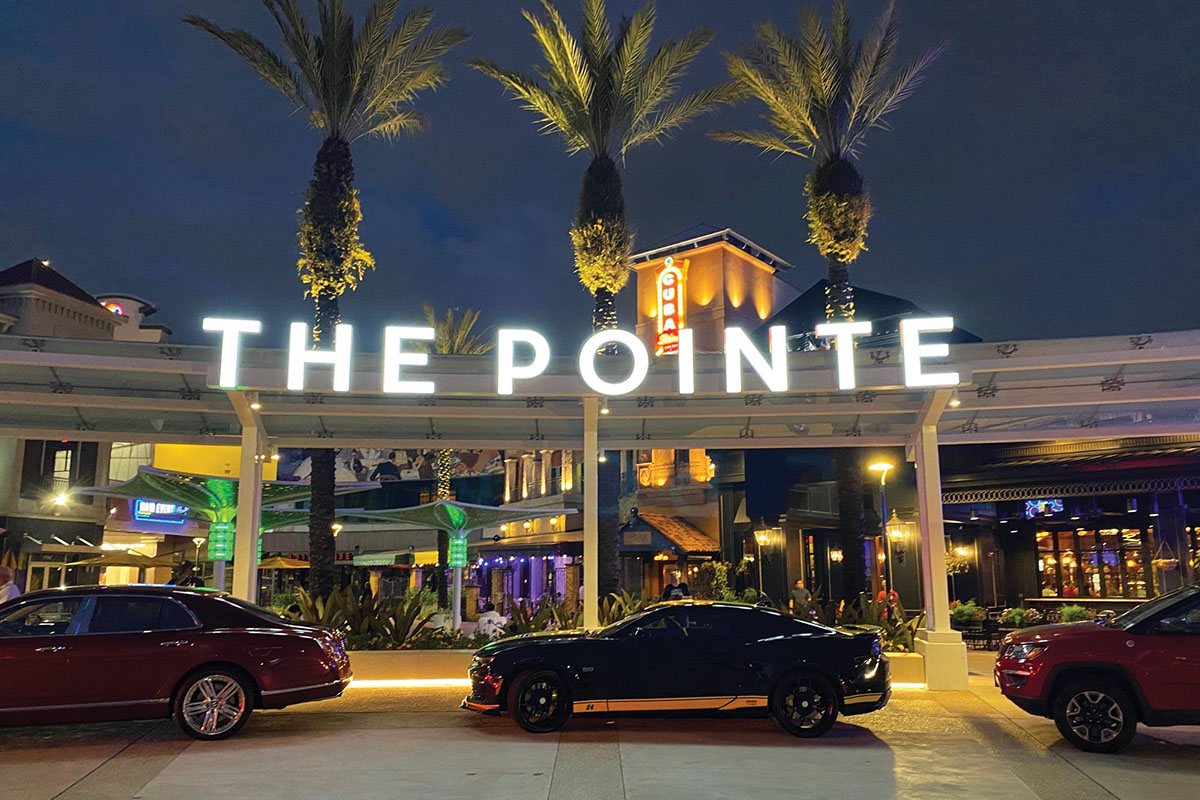 ThePointe sign valet evening