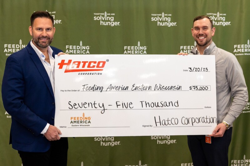 Lorne Deacon (Hatco), Aaron Rice (Feeding America Eastern Wisconsin)