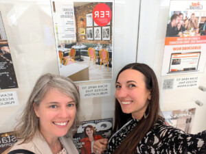 FER’s Allison Rezendes and Lauren Coughlin at the Industry Publication Wall