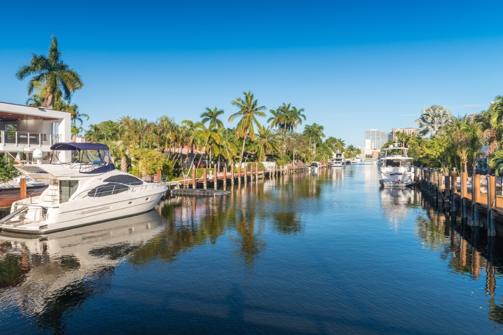 Beautiful canal of Fort Lauderdale, Florida Beautiful canal of Fort Lauderdale, Florida