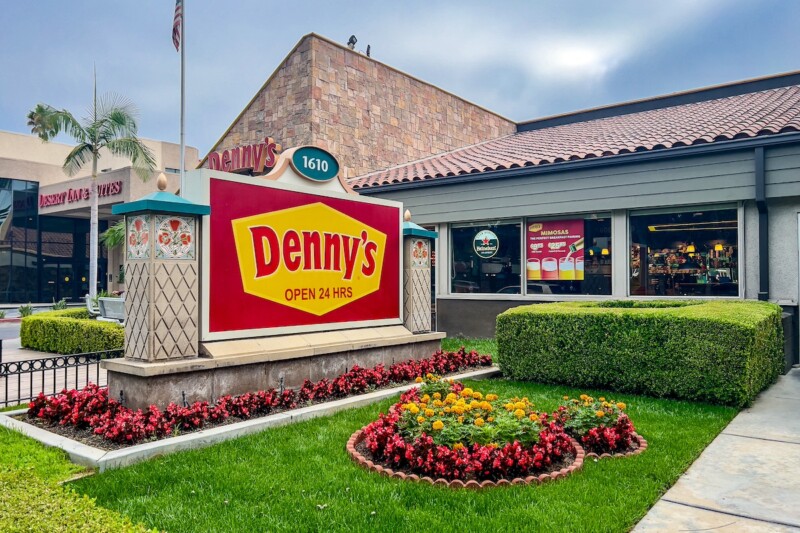 Front Facade of a Denny's Coffee Shop in Southern California