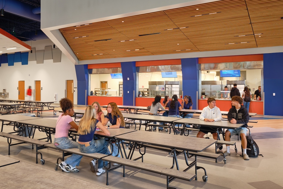 PBK architects seating area with student models