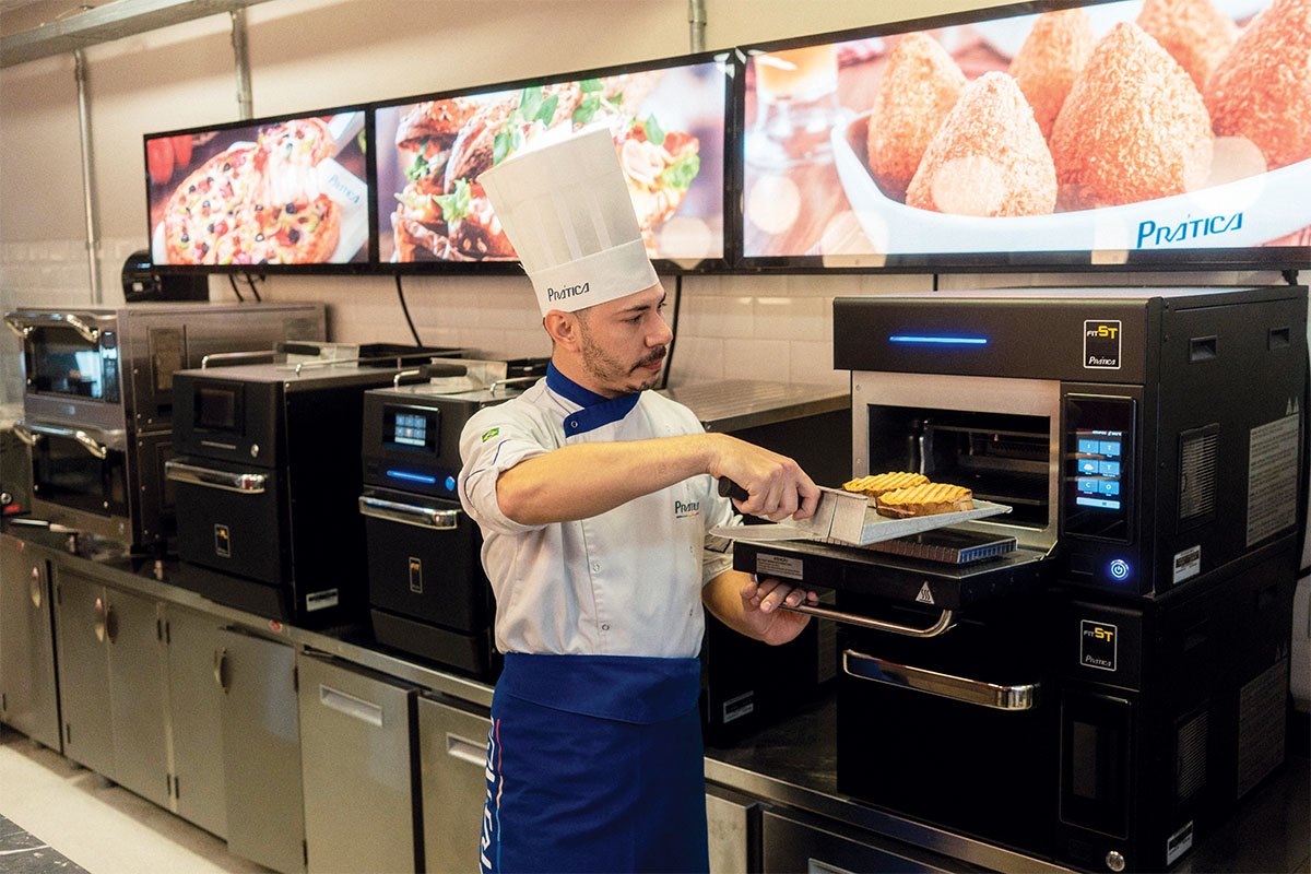 Pratica High Speed Ovens Fit ST double stacked and panini press